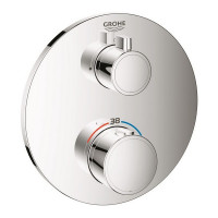 Смеситель термостат для душа скрытого монтажа GROHE Grohtherm 24075000 без встраиваемого механизма в комплекте с переключателем