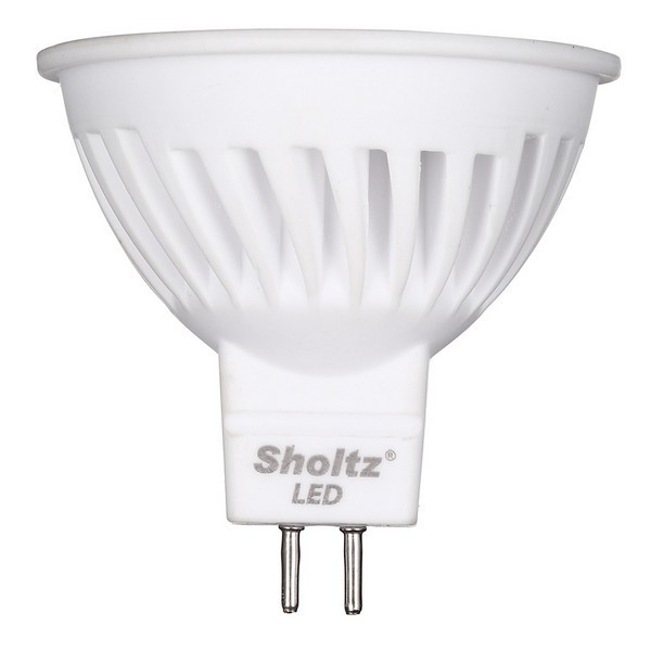 Лампа светодиодная Sholtz 11 Вт GU5.3 рефлектор MR16 2700К теплый белый свет 220 В керамика/пластик