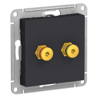 Розетка аудио Schneider Electric Atlas Design ATN001087 скрытая установка карбон два модуля аудио