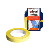 Лента малярная Unibob для фигурных линий желтая 19 мм 25 м
