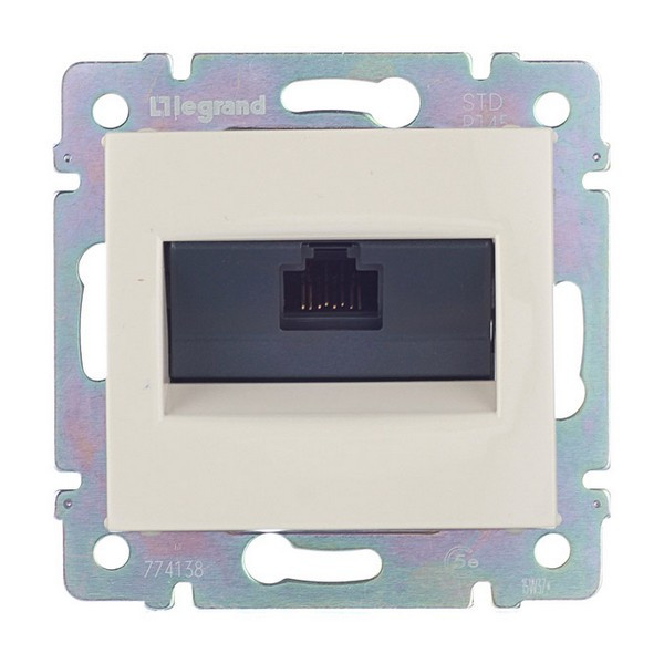 Розетка компьютерная Legrand Valena 695624 скрытая установка слоновая кость один модуль RJ45