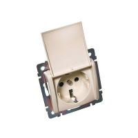 Розетка Legrand Valena 695614 скрытая установка слоновая кость с заземлением с крышкой