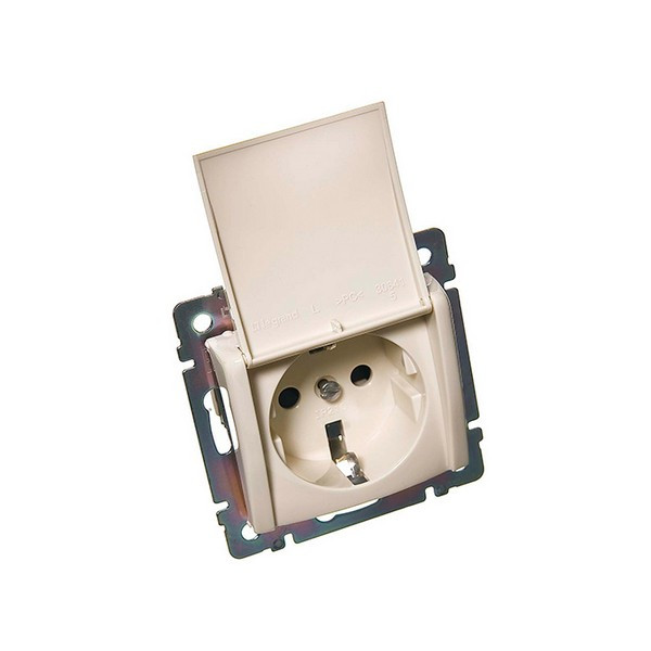 Розетка Legrand Valena 695614 скрытая установка слоновая кость с заземлением с крышкой