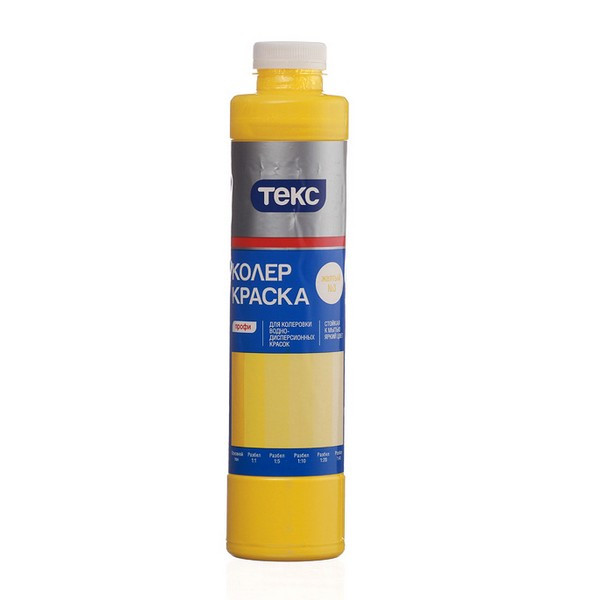 Колер краска Текс Профи желтая №3 0,75 л