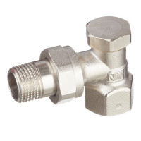 Клапан (вентиль) запорный угловой Oventrop Combi 2 (1091062) 1/2 НР(ш) х 1/2 ВР(г) для радиатора