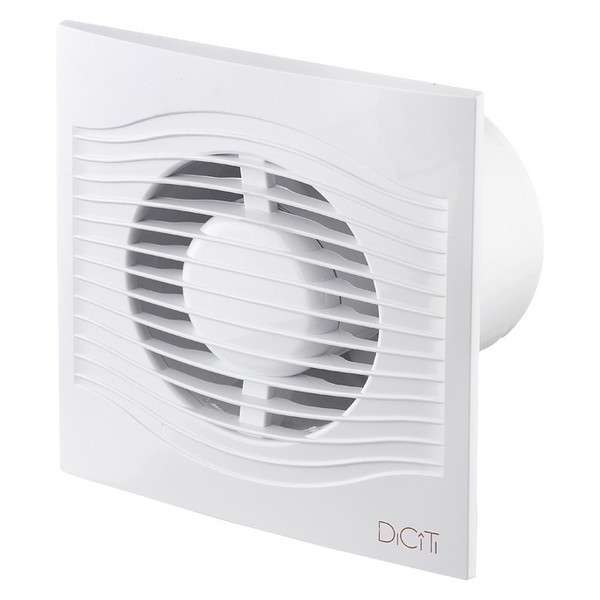 Вентилятор осевой DiCiTi Slim 4C 158х162 мм d100 мм белый
