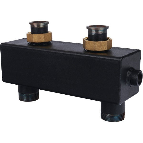 Гидравлическая стрелка Rommer (RDG-0015-004002) 1 1/4 НР(ш) с накидными гайками KVs 4,53