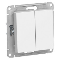 Переключатель Schneider Electric Atlas Design ATN000165 двухклавишный на 2 направления скрытая установка белый