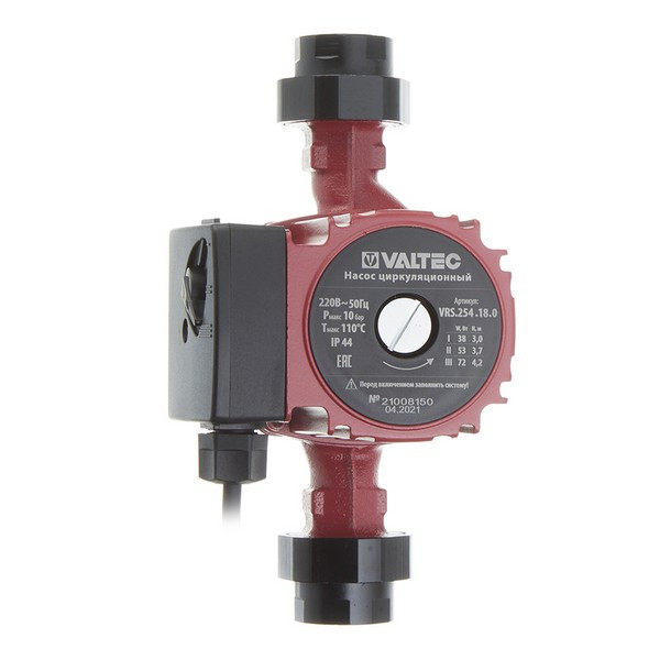 Циркуляционный насос для систем отопления VALTEC RS 25/4-180 (VRS.254.18.0) DN25 подъем 4 м 180 мм с гайками