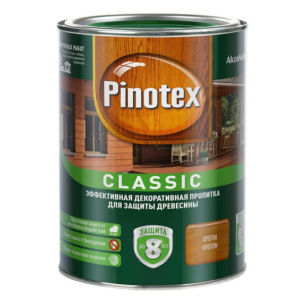 Антисептик Pinotex Classic декоративный для дерева орегон 1 л