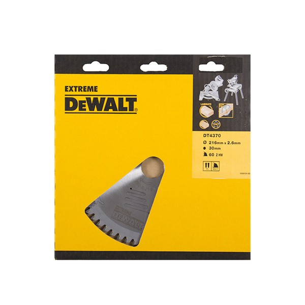 Диск пильный по дереву DeWalt Extreme TFZ5 (DT4370-QZ) 216х30х2,6 мм 60 зубьев