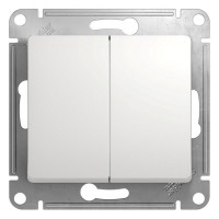 Переключатель Schneider Electric Glossa GSL000165 двухклавишный на 2 направления скрытая установка белый IP20