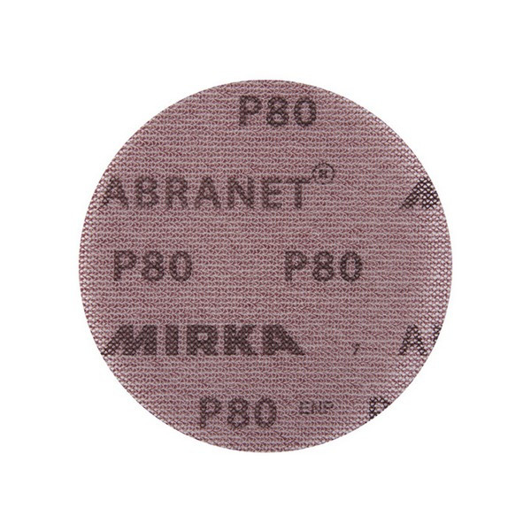 Диск шлифовальный Mirka Abranet d150 мм P80 на липучку сетчатая основа (5 шт.)