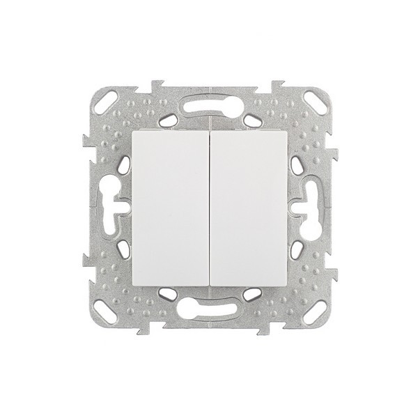 Переключатель Schneider Electric Unica MGU5.213.18ZD двухклавишный на 2 направления скрытая установка белый