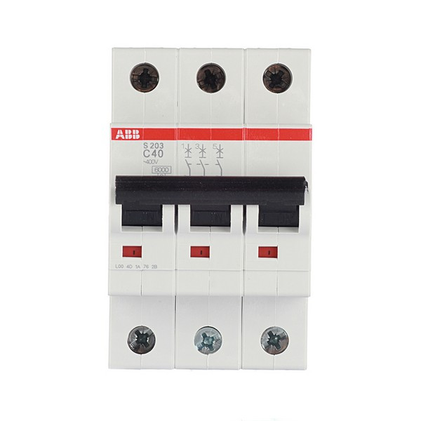 Автоматический выключатель ABB S203 (2CDS253001R0404) 3P 40А тип C 6 кА 400 В на DIN-рейку