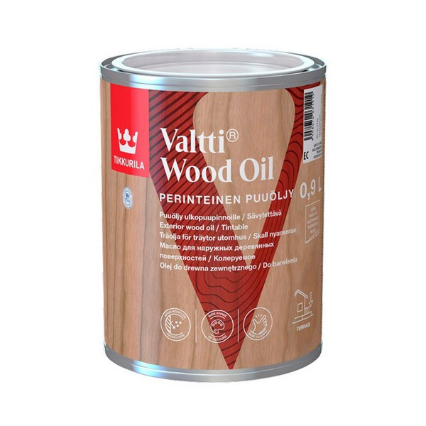 Масло Tikkurila Valtti Wood Oil для наружных деревянных поверхностей основа EC 0,9 л