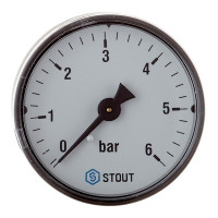 Манометр Stout (SIM-0009-500608) 1/4 НР(ш) аксиальный 6 бар d50 мм