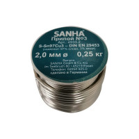 Припой для пайки медных труб Sanha 2 мм на катушке 250 г