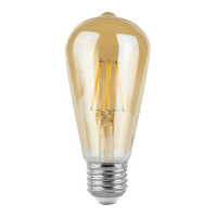 Лампа светодиодная Gauss Filament 6 Вт E27 филаментная луковица ST64 2400К теплый белый свет 150-265 В прозрачная (10 шт.)