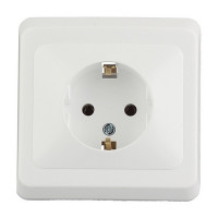 Розетка с рамкой Schneider Electric Этюд PC16-003B скрытая установка белая с заземлением