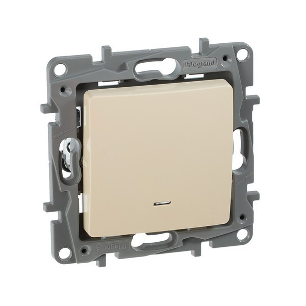 Выключатель Legrand Etika 672303 одноклавишный скрытая установка слоновая кость с подсветкой