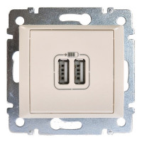 Розетка Legrand Valena 694372 скрытая установка слоновая кость два модуля USB