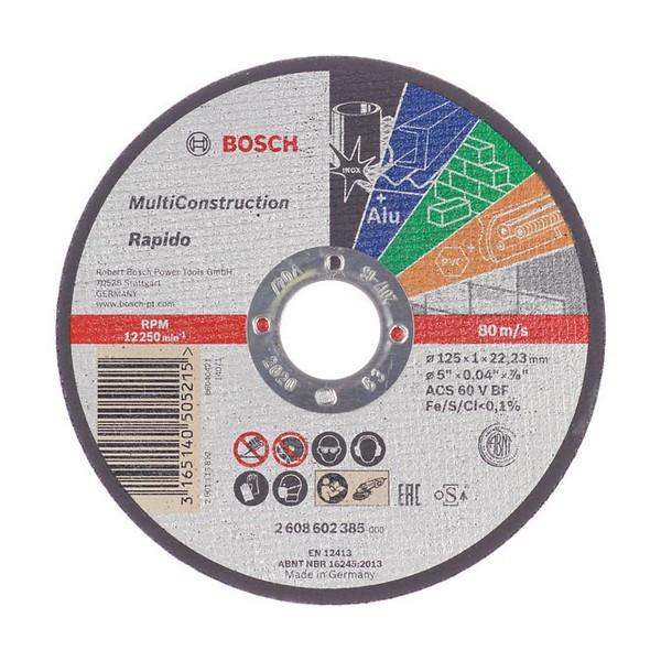 Круг отрезной универсальный Bosch (2608602385) 125х22х1 мм