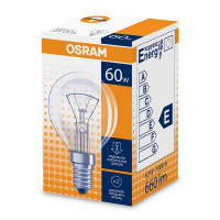 Лампа накаливания Osram CLAS P CL 60 Вт E14 шар 2700К теплый белый свет 220 В прозрачная