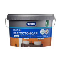 Краска водно-дисперсионная Текс Профи влагостойкая белая основа А 1,8 л