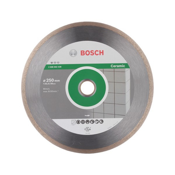 Диск алмазный по керамике Bosch (2608602539) 250x30/25,4x1,6 мм мм сплошной сухой рез