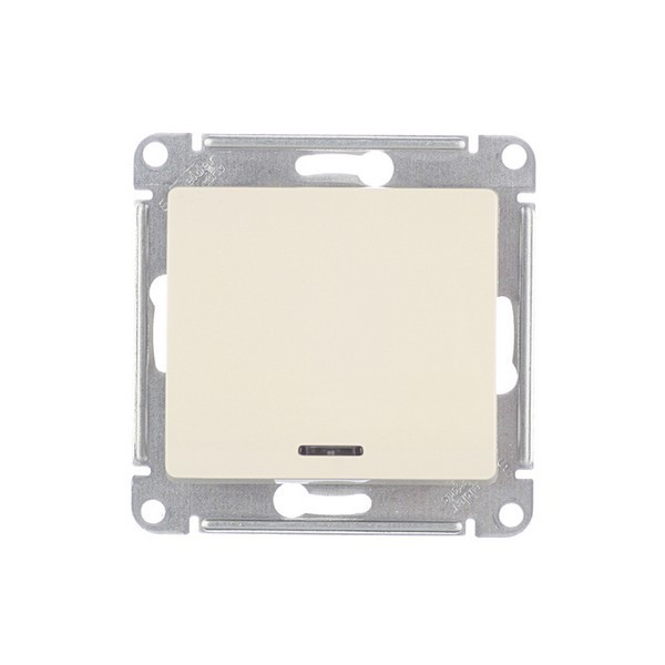 Выключатель Schneider Electric Glossa GSL000213 одноклавишный скрытая установка бежевый с подсветкой
