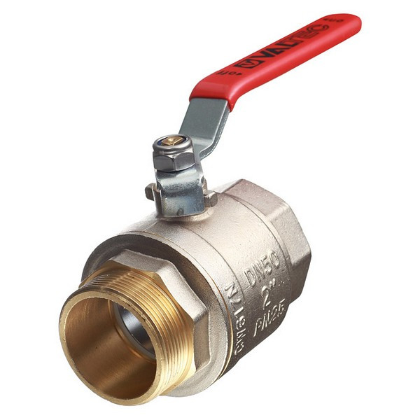 Кран шаровой латунный VALTEC Base (VT.215.N.09) 2 ВР(г) х 2 НР(ш) ручка прямой