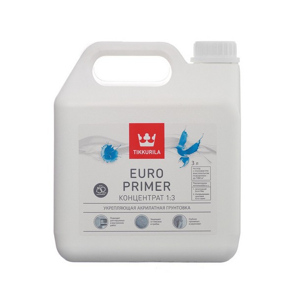 Грунт Tikkurila Euro Primer концентрат 3 л