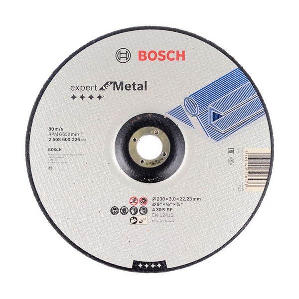 Круг отрезной по металлу Bosch (2608600226) 230х22х3 мм вогнутый
