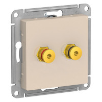 Розетка аудио Schneider Electric Atlas Design ATN000287 скрытая установка бежевая два модуля аудио