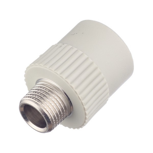 Муфта полипропиленовая FV-PLAST (215025Е12I/215026) 25 мм х 1/2 НР(ш) серая