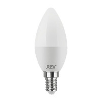 Лампа светодиодная REV 9 Вт E14 свеча С37 2700К теплый белый свет 180-240 В матовая