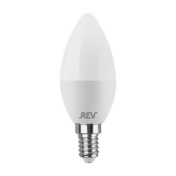 Лампа светодиодная REV 9 Вт E14 свеча С37 2700К теплый белый свет 180-240 В матовая