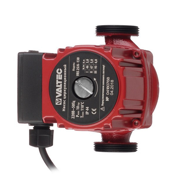 Циркуляционный насос для систем отопления VALTEC 25-60 (VRS.256.13.0) DN25 подъем 6 м 130 мм с гайками