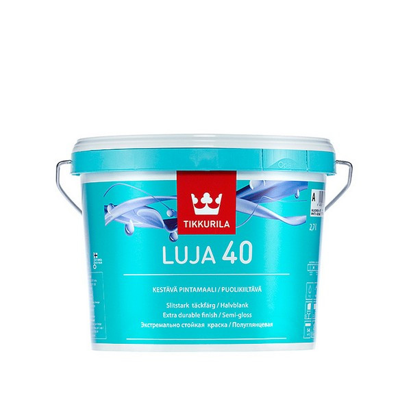 Краска в/д Tikkurila Luja 40 основа A полуглянцевая 2.7 л