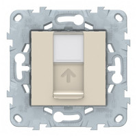 Розетка компьютерная Schneider Electric Unica NEW NU541144 скрытая установка бежевая один модуль RJ45 cat 5е UTP