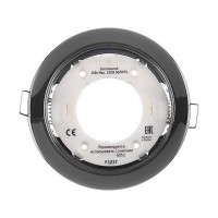 Светильник встраиваемый Navigator GX53 d106 мм 220 В круглый IP20 черный хром