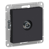 Розетка телевизионная Schneider Electric Atlas Design ATN001092 проходная скрытая установка карбон