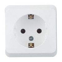 Розетка Schneider Electric Этюд PA16-003B открытая установка белая с заземлением