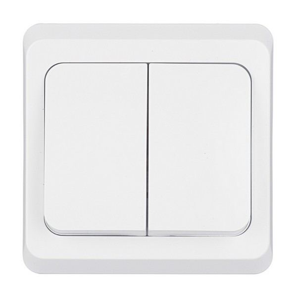 Выключатель с рамкой Schneider Electric Этюд BC10-002b двухклавишный скрытая установка белый