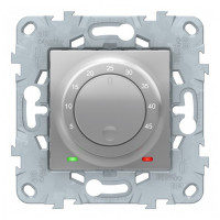 Термостат для теплого пола Schneider Electric Unica NEW NU550330 скрытая установка алюминий с выносным датчиком