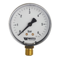 Манометр Watts (10007723) 1/4 НР(ш) радиальный 6 бар d63 мм