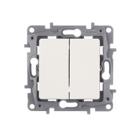 Выключатель Legrand Etika 672202 двухклавишный скрытая установка белый