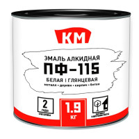 Эмаль ПФ-115 КМ белая глянцевая 1,9 кг