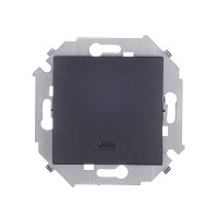 Выключатель Simon 15 1591104-038 одноклавишный скрытая установка графит с подсветкой